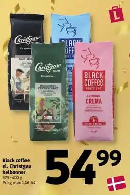 Løvbjerg Black coffee el. Christgau helbønner tilbud