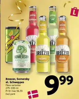 Løvbjerg Breezer, Somersby el. Schweppes tilbud