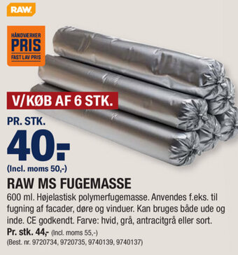 Raw Ms Fugemasse 600 ml