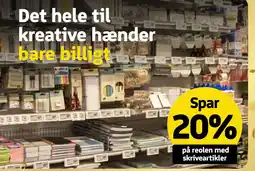 Løvbjerg På reolen med skriveartikler tilbud