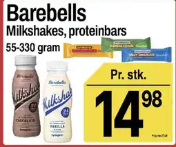 ABC Lavpris Barebells Milkshakes, proteinbars tilbud