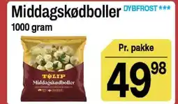 ABC Lavpris TULIP Middagskødboller tilbud