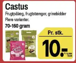 ABC Lavpris Castus Frugtpålæg, frugtstænger, grinebidder tilbud