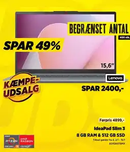 Power Lenovo IdeaPad Slim 3 82XQ00TBMX tilbud