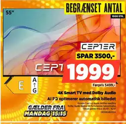 Power CEPTER 4K Smart TV med Dolby Audio CR55EU6002A tilbud