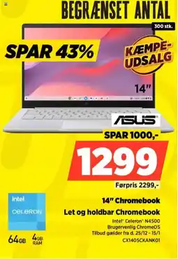 Power ASUS 14" Chromebook CX1405CKANK01 tilbud