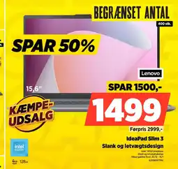 Power Lenovo IdeaPad Slim 3 82XB00FTMX tilbud