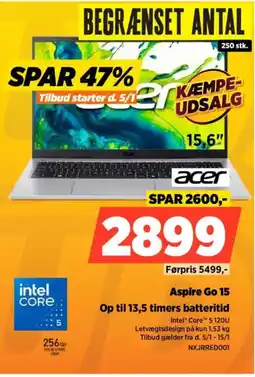 Power ACER Aspire Go 15 NXJRREDO01 tilbud