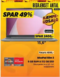 Power Lenovo IdeaPad Slim 82XQOOTBMX tilbud