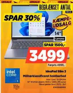 Power Lenovo IdeaPad Slim 3 83K000BMMX tilbud