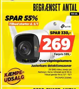 Power Tapo C320-Overvågningskamera PLTAPOC320WS tilbud