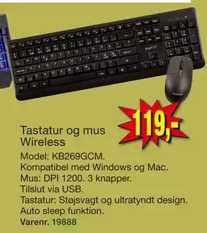 Harald Nyborg Tastatur og mus Wireless tilbud