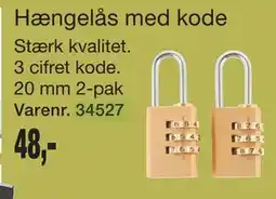 Harald Nyborg Hængelås med kode tilbud