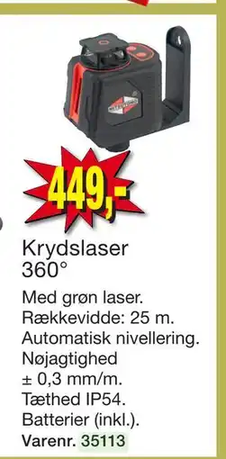 Harald Nyborg Krydslaser 360° tilbud