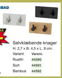 Harald Nyborg Selvklæbende knager tilbud