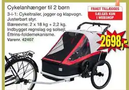 Harald Nyborg Cykelanhænger til 2 børn tilbud