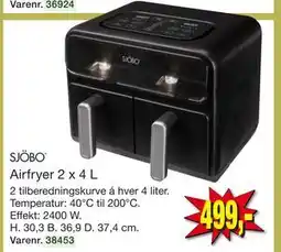 Harald Nyborg Airfryer 2 x 4 L tilbud
