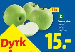 Lidl Grønne æbler tilbud