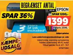Power EPSON Inkjet-printer EPSET2861 tilbud