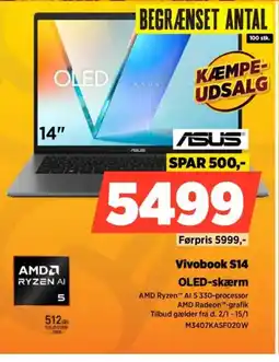 Power Vivobook S14 M3407KASF020W tilbud