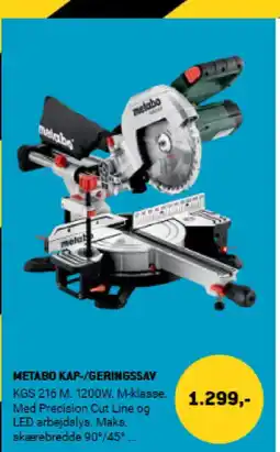 XL-BYG Metabo kap-/geringssav tilbud