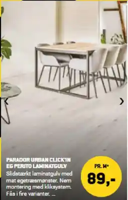 XL-BYG Parador urban click'in eg perito laminatguly tilbud