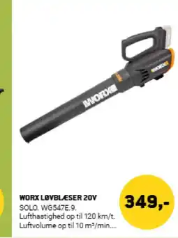 XL-BYG Worx lovbleser 20v tilbud