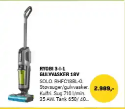 XL-BYG Ryobi 3-1-1 gulvvasker 18v tilbud
