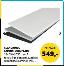 XL-BYG Scandiwood laminatbordplade tilbud