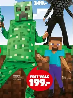 Fætter BR Creeper eller Steve tilbud