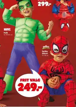 Fætter BR Hulk eller Spidey deluxe tilbud