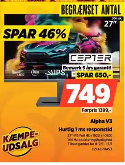 Power CEPTER Alpha V3 27 C27ALPHAV3 tilbud