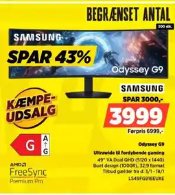 Power SAMSUNG Odyssey G9 LS49FG916EUXE tilbud