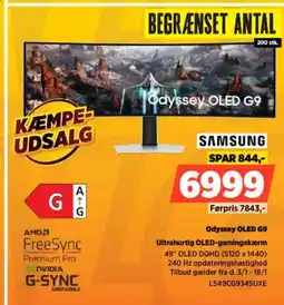 Power SAMSUNG Odyssey OLED G9 LS49CG934SUXE tilbud