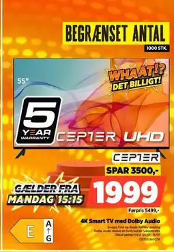 Power CEPTER 4K Smart TV med Dolby Audio CR55EU6002A tilbud