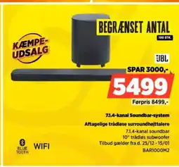 Power JBL 7.1.4-kanal Soundbar-system BAR1000M2 tilbud