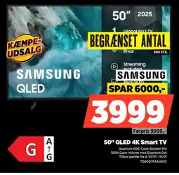 Power SAMSUNG 50" QLED 4K Smart TV TQ50Q7FAAUXXC tilbud