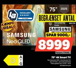Power SAMSUNG 75" 4K Smart TV TQ75QN70FAUXX tilbud