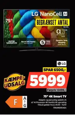 Power LG 75" 4K Smart TV 75NANO81A6A tilbud