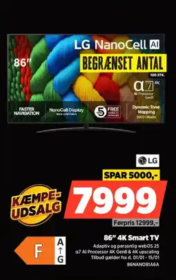 Power LG 86" 4K Smart TV 86NANO81A6A tilbud
