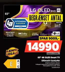 Power LG 65" 4K OLED Smart TV OLED65G54LW tilbud