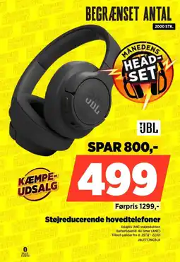 Power JBL Støjreducerende hovedtelefoner JBLT777NCBLK tilbud