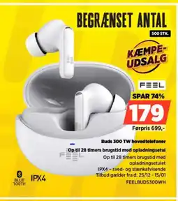 Power Buds 300 TW hovedtelefoner FEELBUDS300WH tilbud