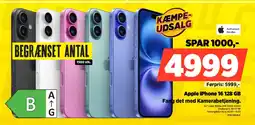 Power Apple iPhone 16 128 GB IP16128GBLK tilbud