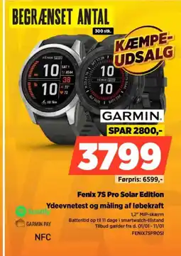 Power GARMIN Fenix 7S Pro Solar Edition FENIX7SPROSI tilbud