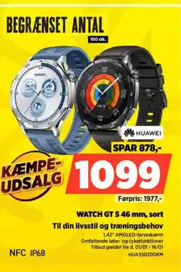 Power HUAWEI Watch GT 5.46 mm, sort HUA55020DKM tilbud
