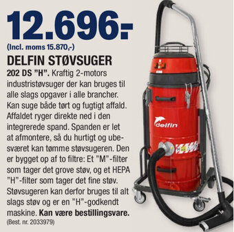 Delfin Støvsuger 202 DS H