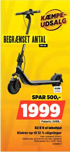 Power E2 E II el løbehjul E2EIIBKGY tilbud