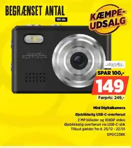 Power Mini Digitalkamera DPDC23BK tilbud