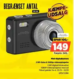 Power Mini-digitalkamera DPDC22BK tilbud